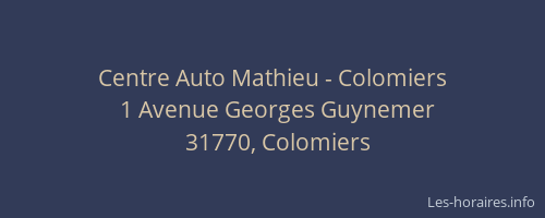 Centre Auto Mathieu - Colomiers