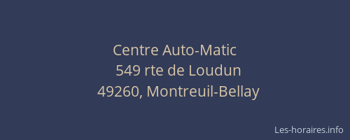 Centre Auto-Matic