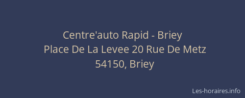 Centre'auto Rapid - Briey