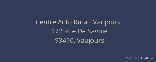Centre Auto Rma - Vaujours