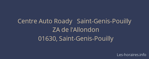 Centre Auto Roady   Saint-Genis-Pouilly