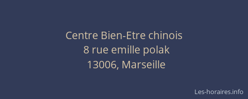 Centre Bien-Etre chinois