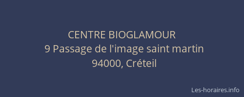 CENTRE BIOGLAMOUR