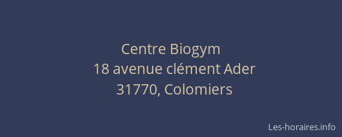 Centre Biogym
