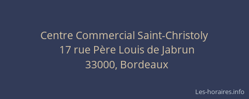 Centre Commercial Saint-Christoly