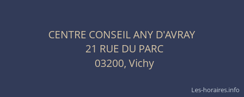 CENTRE CONSEIL ANY D'AVRAY