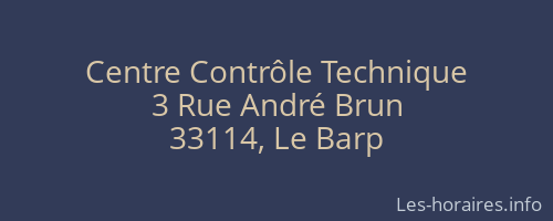 Centre Contrôle Technique