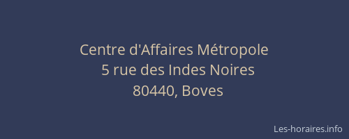 Centre d'Affaires M&eacute;tropole