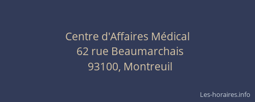 Centre d'Affaires Médical