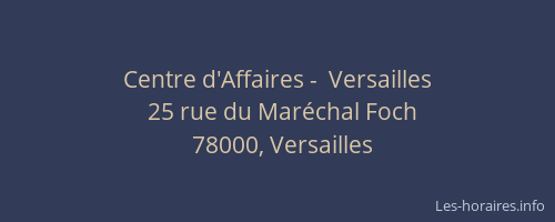 Centre d'Affaires -  Versailles