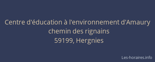 Centre d'éducation à l'environnement d'Amaury