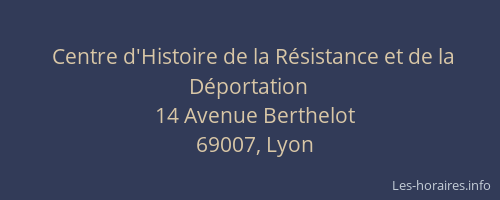Centre d'Histoire de la Résistance et de la Déportation