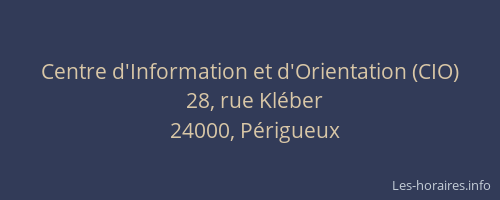 Centre d'Information et d'Orientation (CIO)