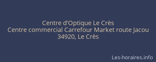 Centre d'Optique Le Crès