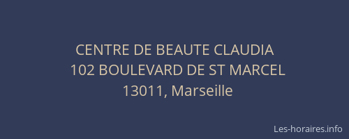 CENTRE DE BEAUTE CLAUDIA