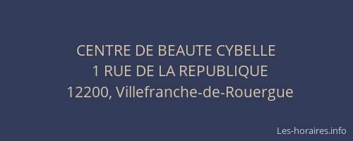 CENTRE DE BEAUTE CYBELLE