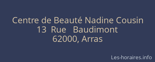 Centre de Beauté Nadine Cousin