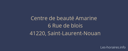 Centre de beaut&eacute; Amarine