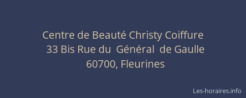 Centre de Beauté Christy Coiffure