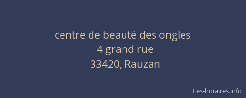 centre de beaut&eacute; des ongles