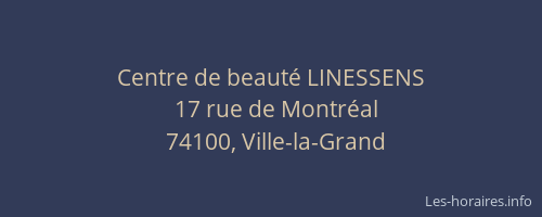 Centre de beaut&eacute; LINESSENS