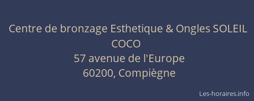 Centre de bronzage Esthetique & Ongles SOLEIL COCO