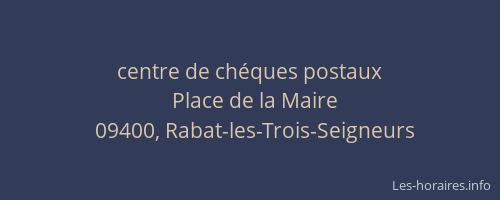 centre de chéques postaux