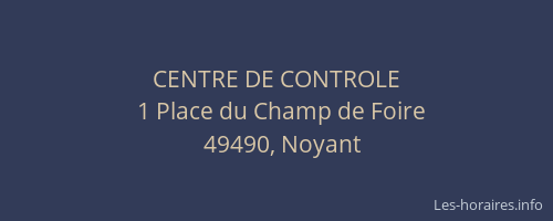 CENTRE DE CONTROLE