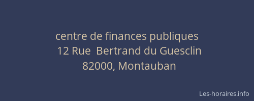 centre de finances publiques