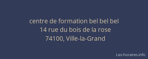 centre de formation bel bel bel