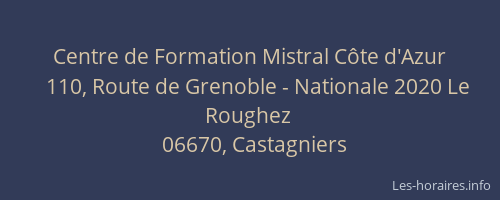 Centre de Formation Mistral Côte d'Azur