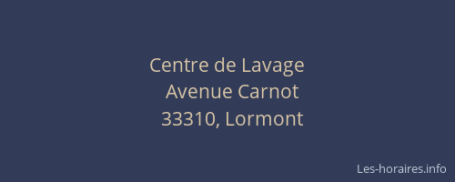 Centre de Lavage