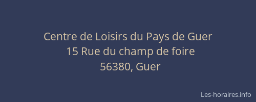 Centre de Loisirs du Pays de Guer