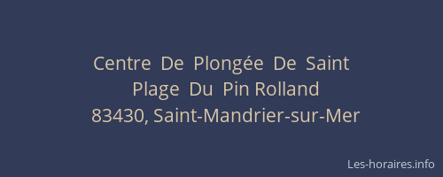 Centre  De  Plongée  De  Saint