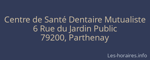 Centre de Santé Dentaire Mutualiste