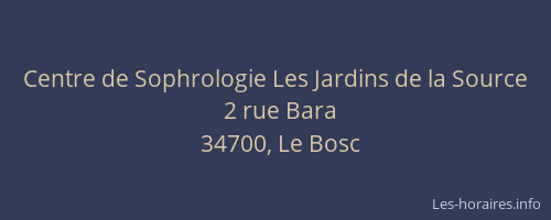 Centre de Sophrologie Les Jardins de la Source