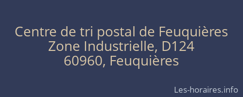 Centre de tri postal de Feuquières