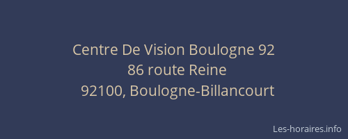 Centre De Vision Boulogne 92