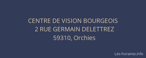 CENTRE DE VISION BOURGEOIS