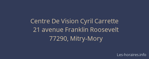 Centre De Vision Cyril Carrette