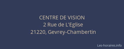 CENTRE DE VISION