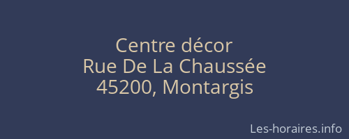 Centre décor