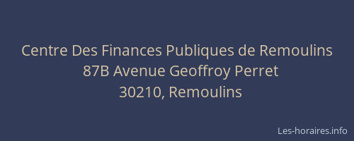 Centre Des Finances Publiques de Remoulins