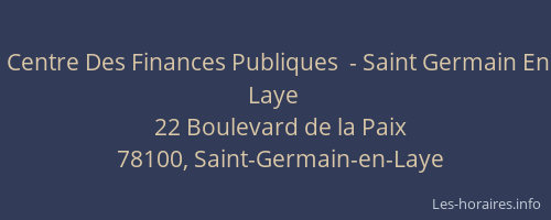 Centre Des Finances Publiques  - Saint Germain En Laye