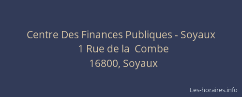 Centre Des Finances Publiques - Soyaux