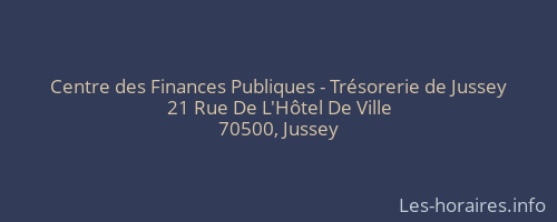 Centre des Finances Publiques - Trésorerie de Jussey