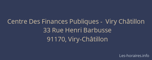 Centre Des Finances Publiques -  Viry Châtillon