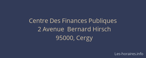 Centre Des Finances Publiques