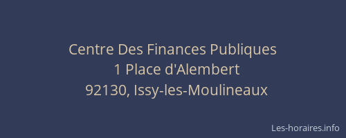 Centre Des Finances Publiques