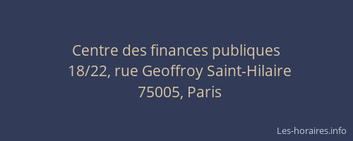 Centre des finances publiques
